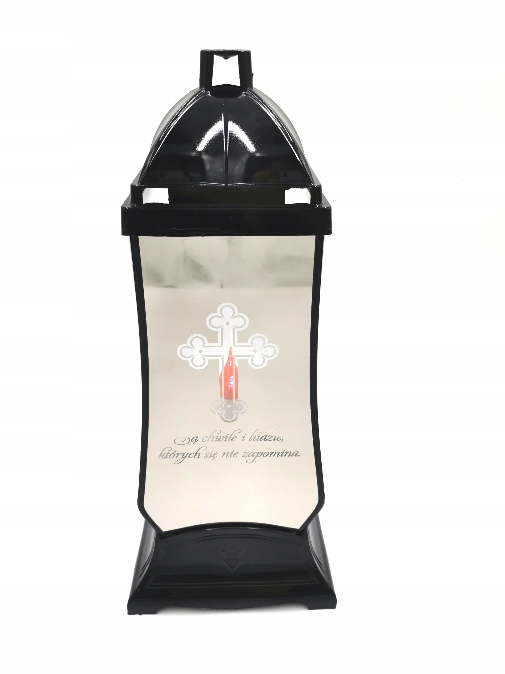 ZNICZ LAMPION KAPLICZKA SZKLANA CZARNA 37CM LUSTRO Marka Luks
