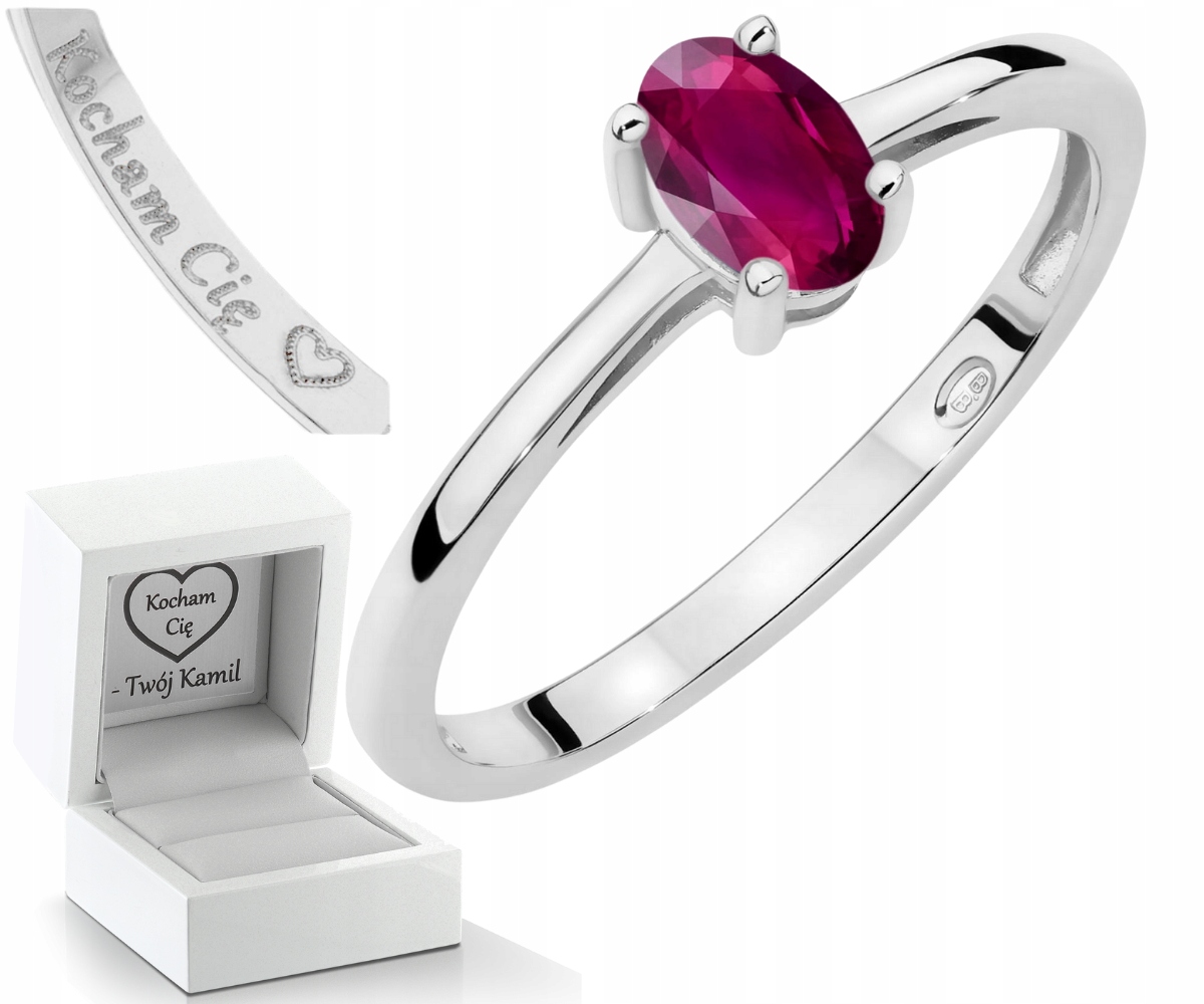 Bílé Zlato Prstýnek Přírodní Kámen Rodolit Drť 585