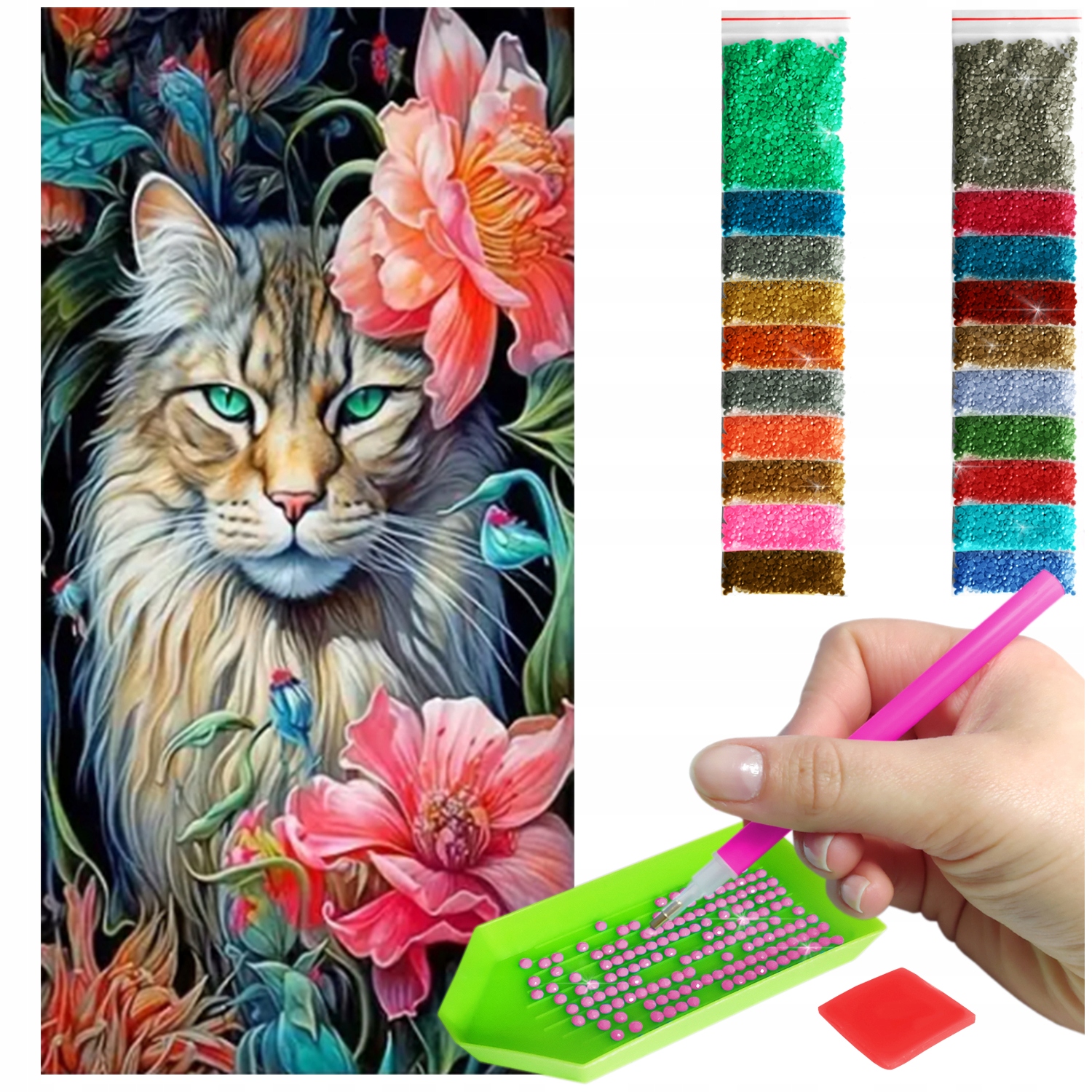 Diamantová výšivka Diamond Painting 5D B.duży 40x80cm