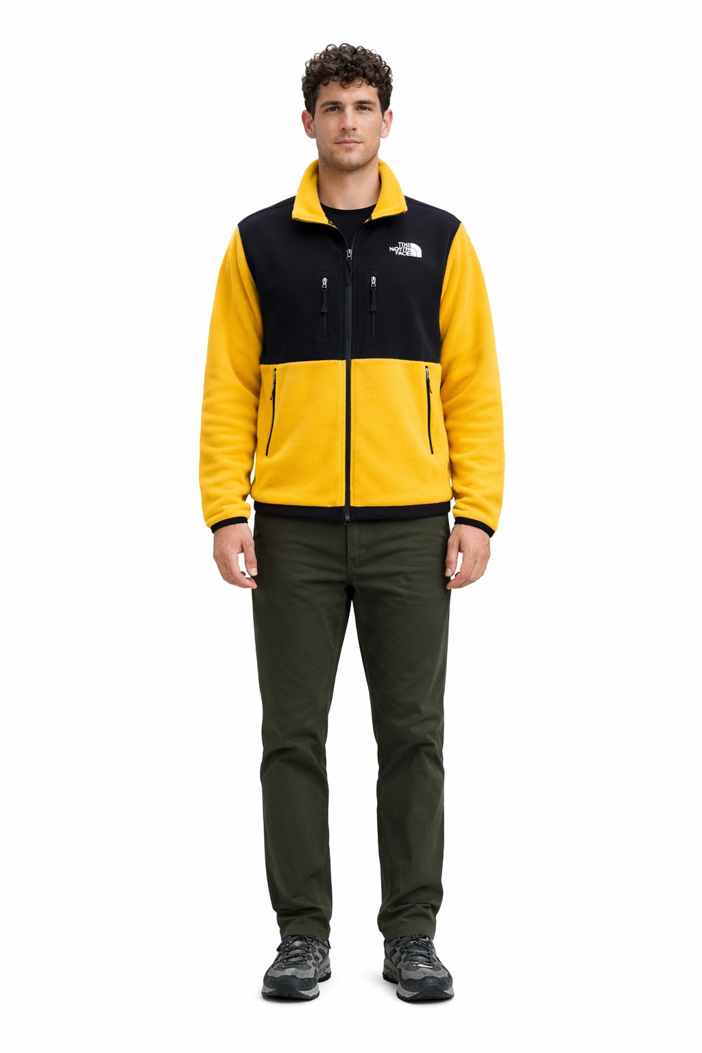 The North Face Prošívaná Pánská Zlatá Bunda Černá S Kapucí L I4B