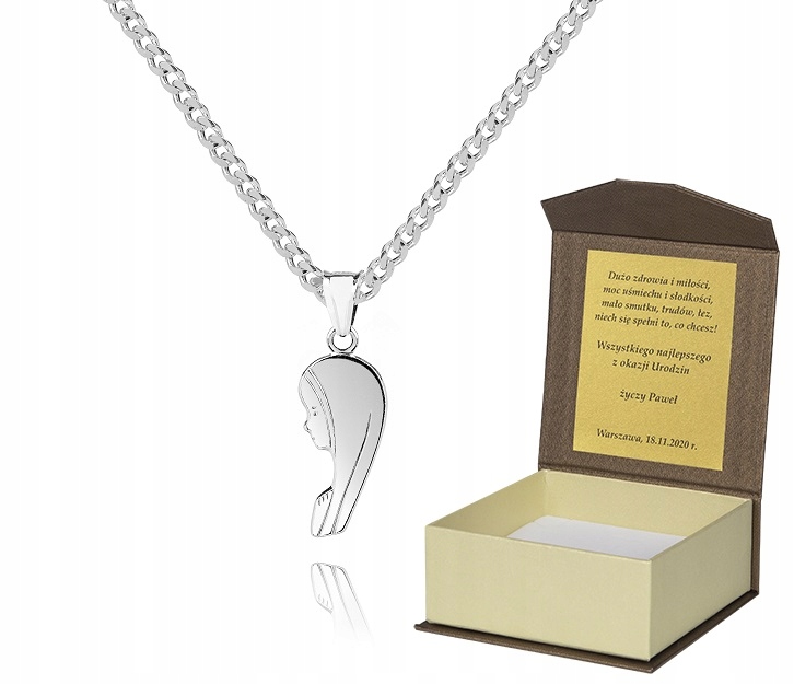 925 Stříbrný řetízek medailonek Dedikace 50 cm LM38