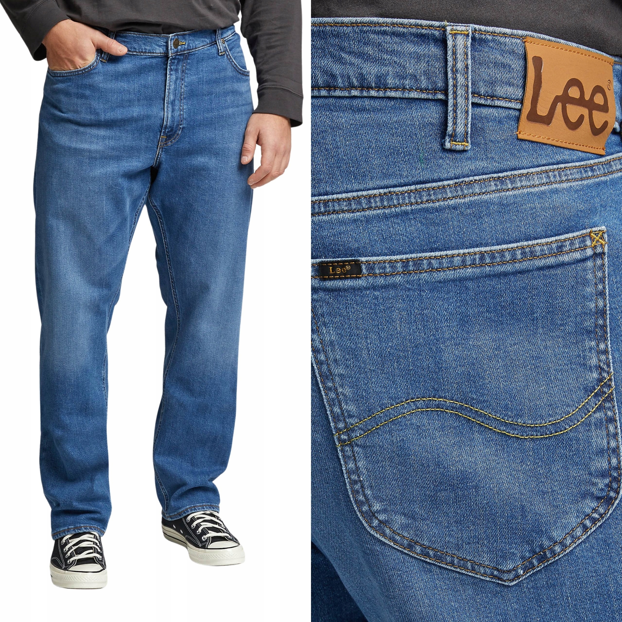 Lee kalhoty Straight regular Blue jeans Daren Zip Fly_ W31 L30
