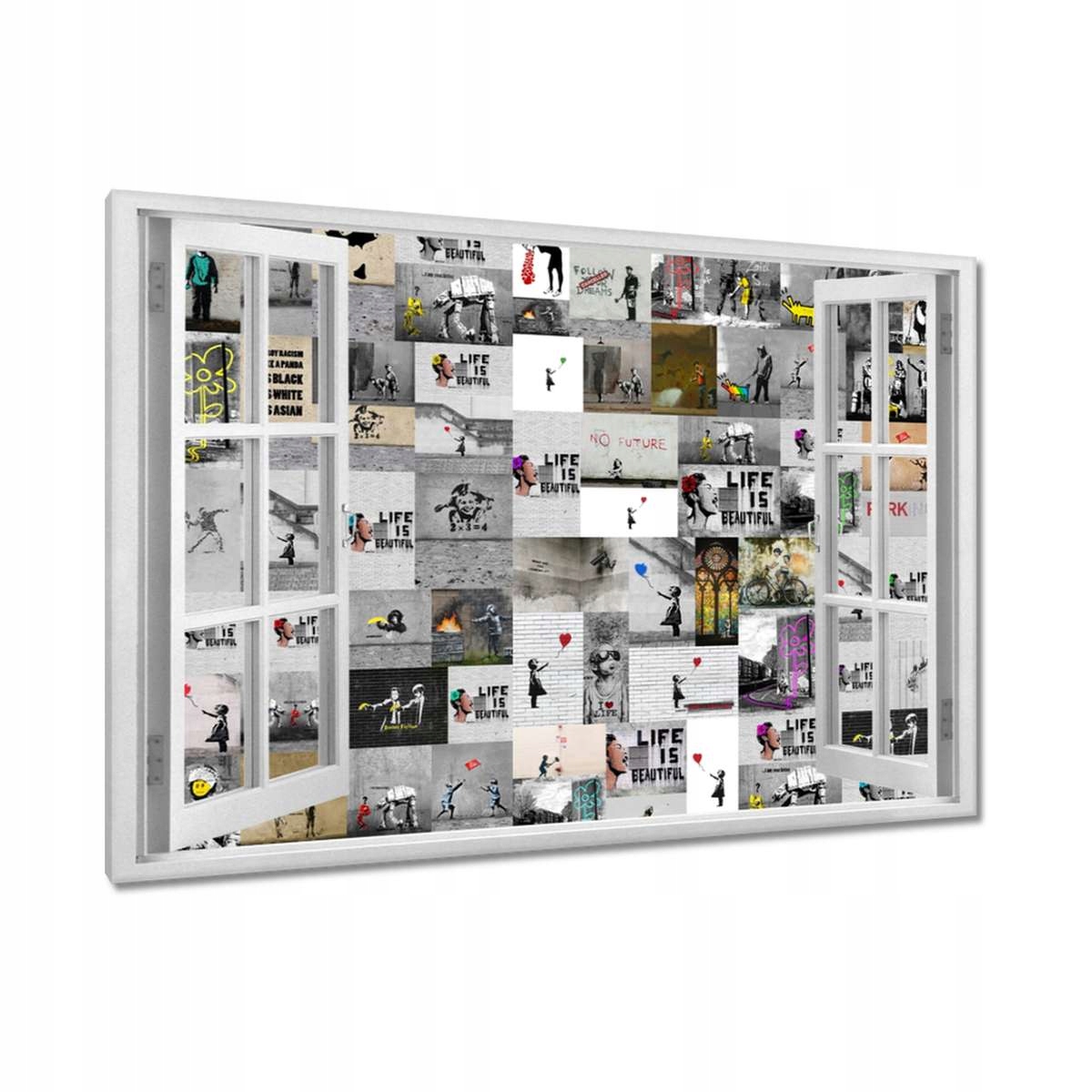 Obrazy 120x80 Banksy Megamix Koláž