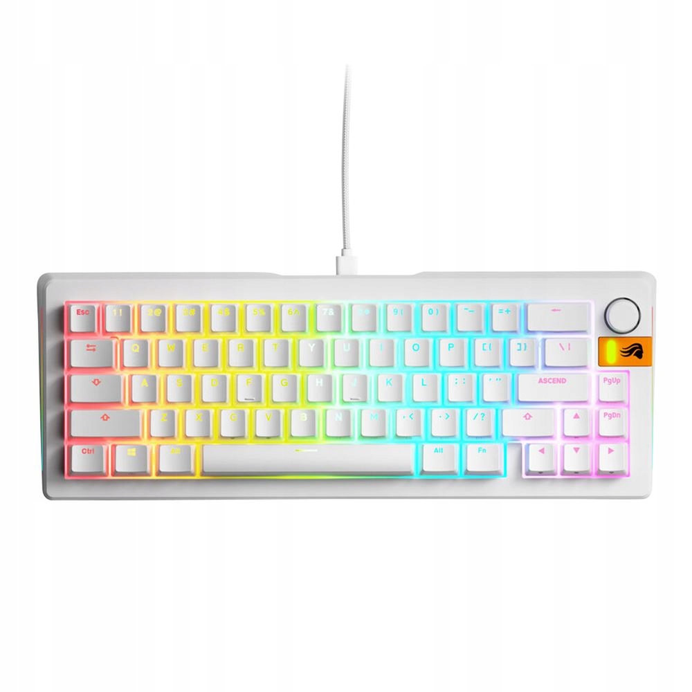 Glorious GMMK3 He 65% Prebuilt Rgb Kompaktní mechanická klávesnice, bílá