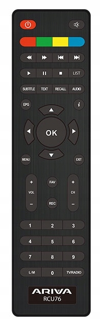 

Pilot do Dekodera DVB-T2 Ferguson Ariva T75 Rcu 76