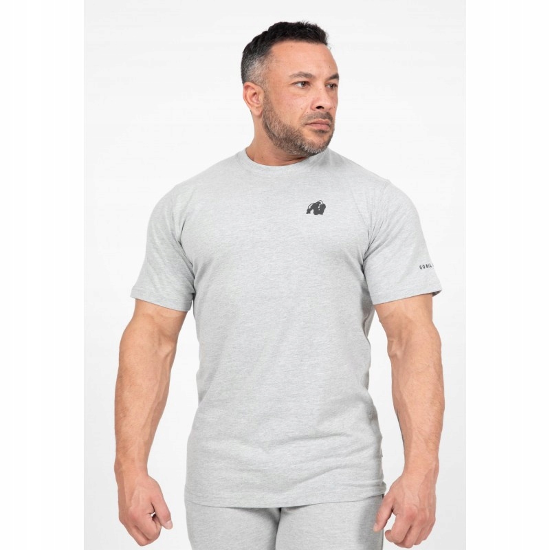 pánské tričko Gorilla Wear Leon Sportovní Bavlna Fitness Šedá XL