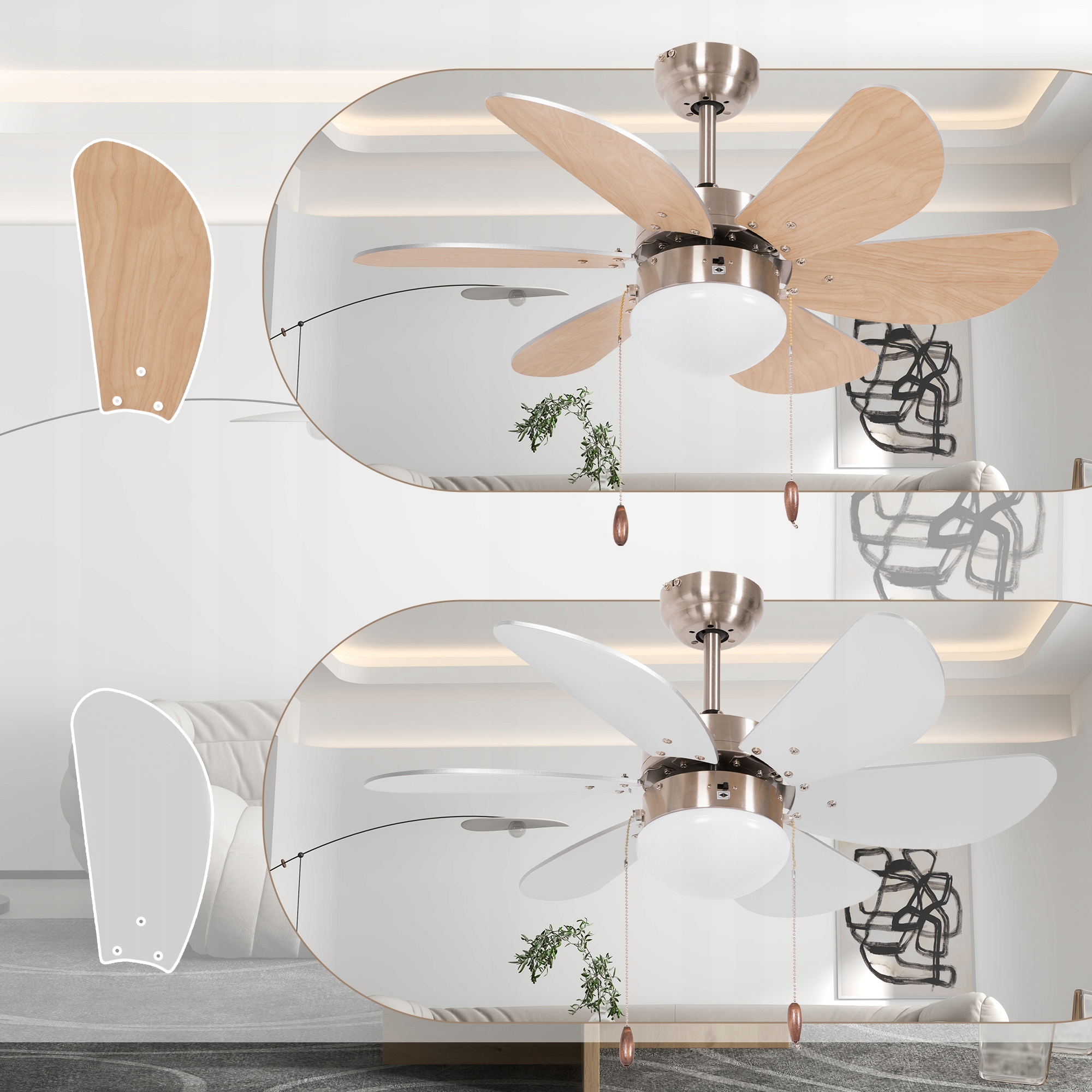 Stropni-VENTILATOR-HOMCOM-hnedy-Funkce-casovac