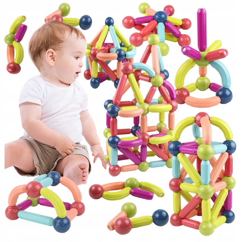 

Klocki Magnetyczne Edukacyjne Magnetic Sticks XXL