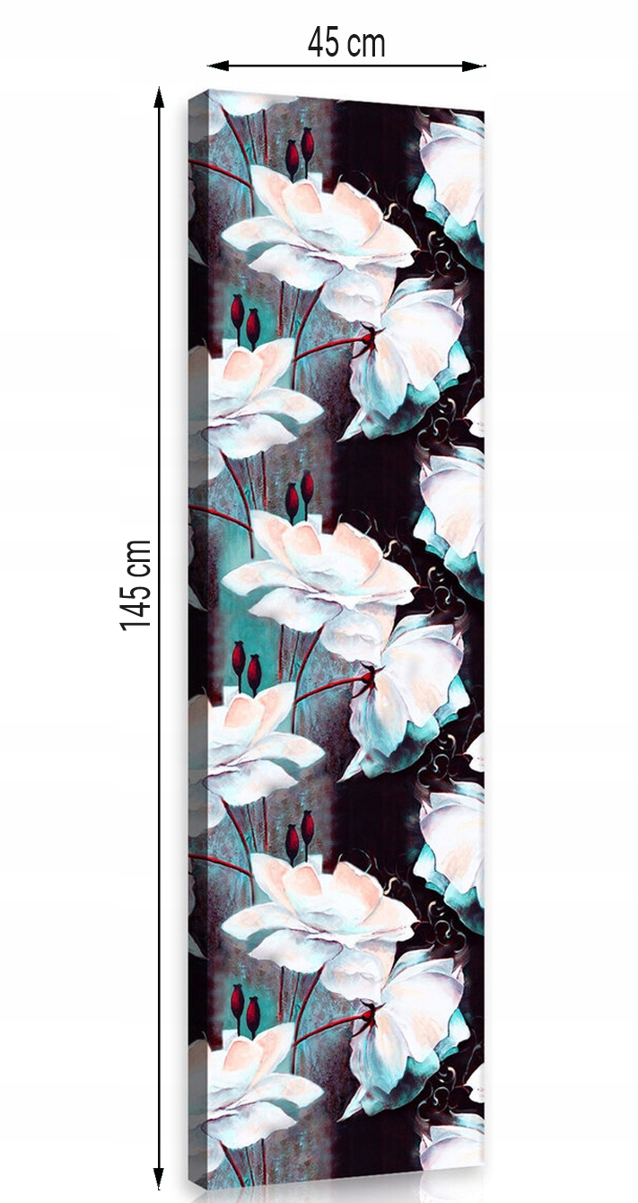 Obraz 45x145 Tajemné pupeny Abstraktní floristika do obývacího pokoje Květiny