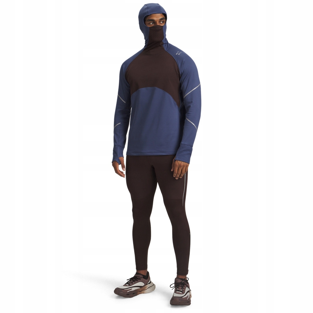 Męskie legginsy do biegania Under Armour Halo Run Cw brązowe XL