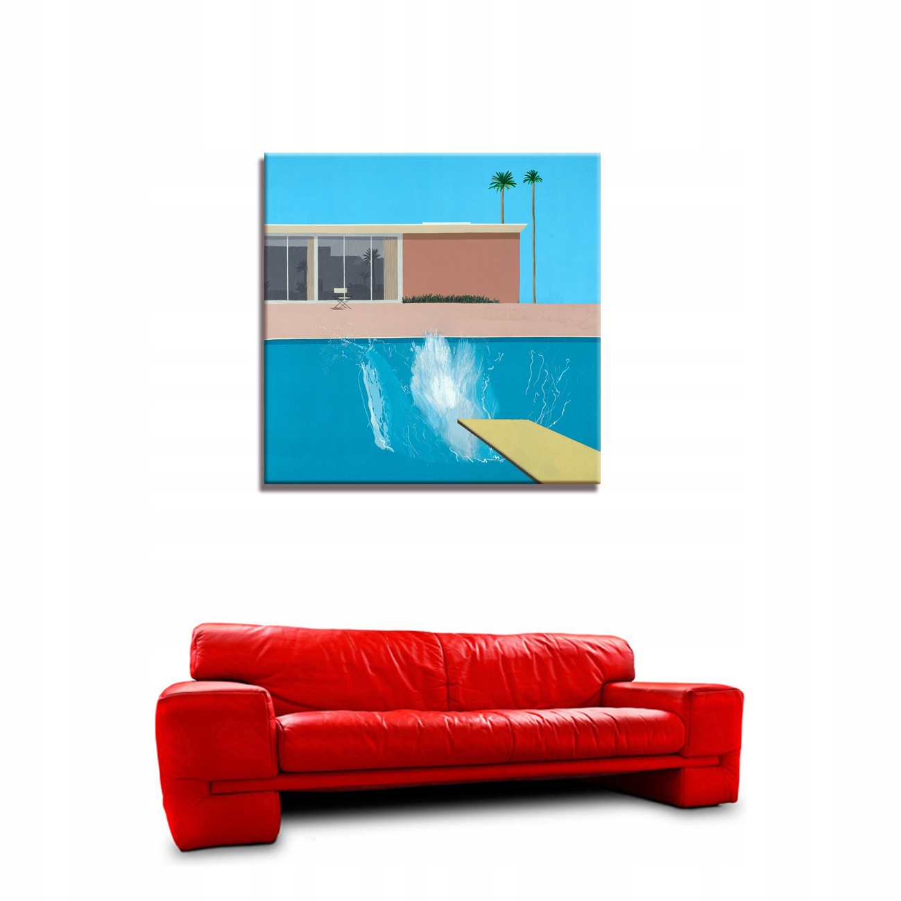 David Hockney - A bigger splash, obraz basen niebieski