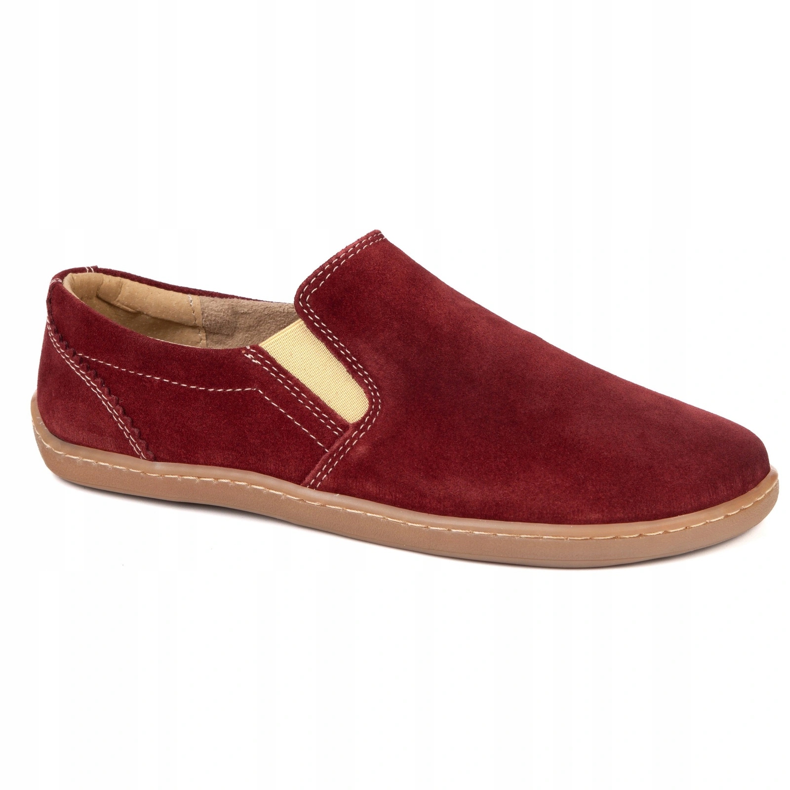 Barefod boty na široké chodidlo kožené Quiet bordó 41