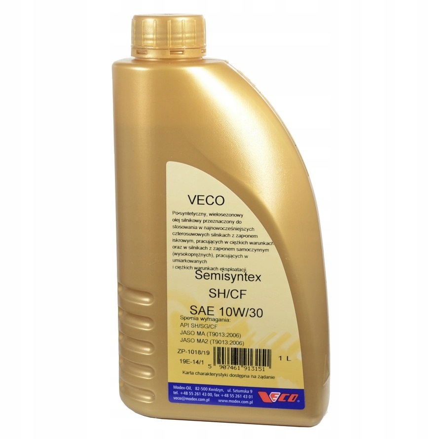 

Olej Veco 10W30 Półsyntetyczny Silnikowy 1 Litr