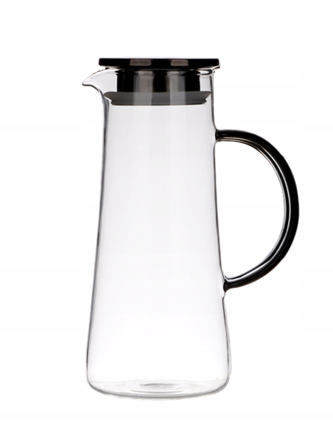 

Szklany Dzbanek borosilikatowy 1,3L Czarny Wysoki
