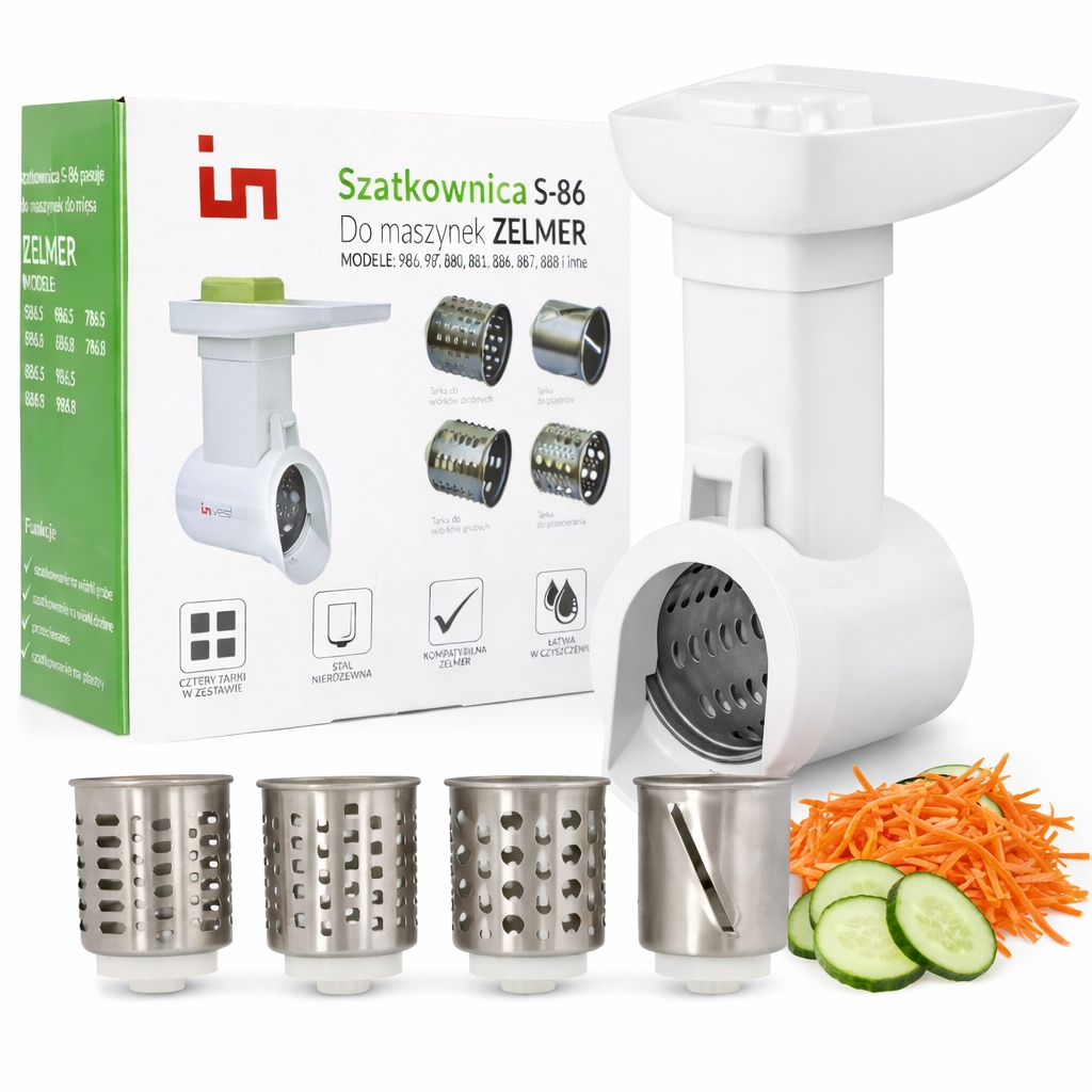 Szatkownica do maszynek Zelmer Bosch 4 tarki plastry przecieranie wiórki