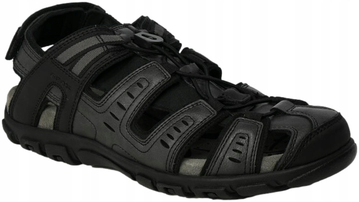 Geox Černé pánské sandály Geox Strada