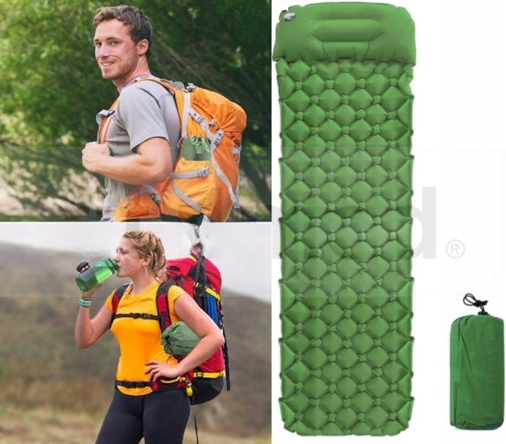 MATERAC TURYSTYCZNY KARIMATA MATA DMUCHANA BIWAK CAMPING 190 cm + POKROWIEC