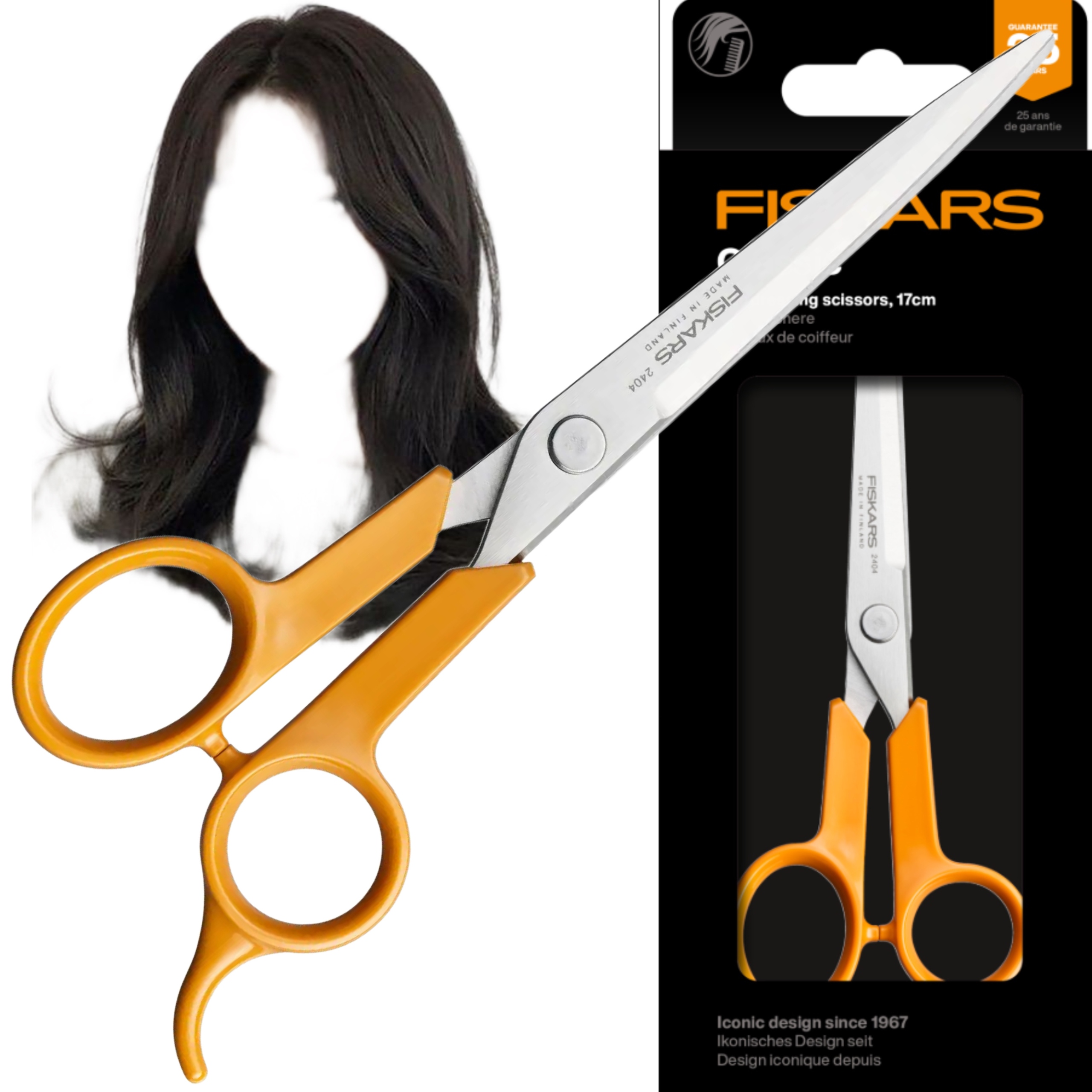 Nůžky Fiskars Klasické Kadeřnické Robustní Nůžky Na Vlasy Barber 17 CM