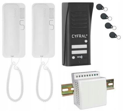 Domofon Cyfral Cosmo 2-LOKATORSKI Czarny