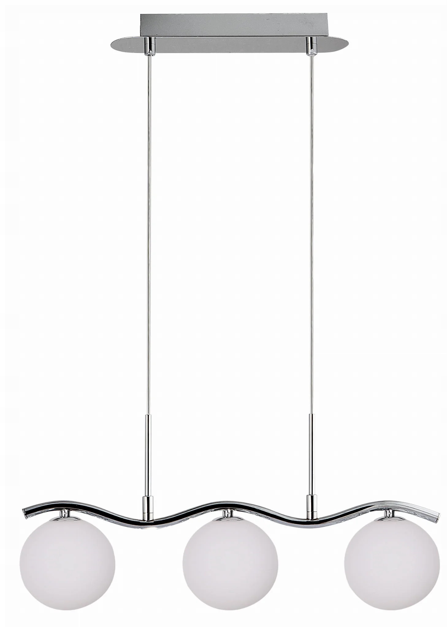 Závěsná lampa lustr bílé koule chrom Candellux