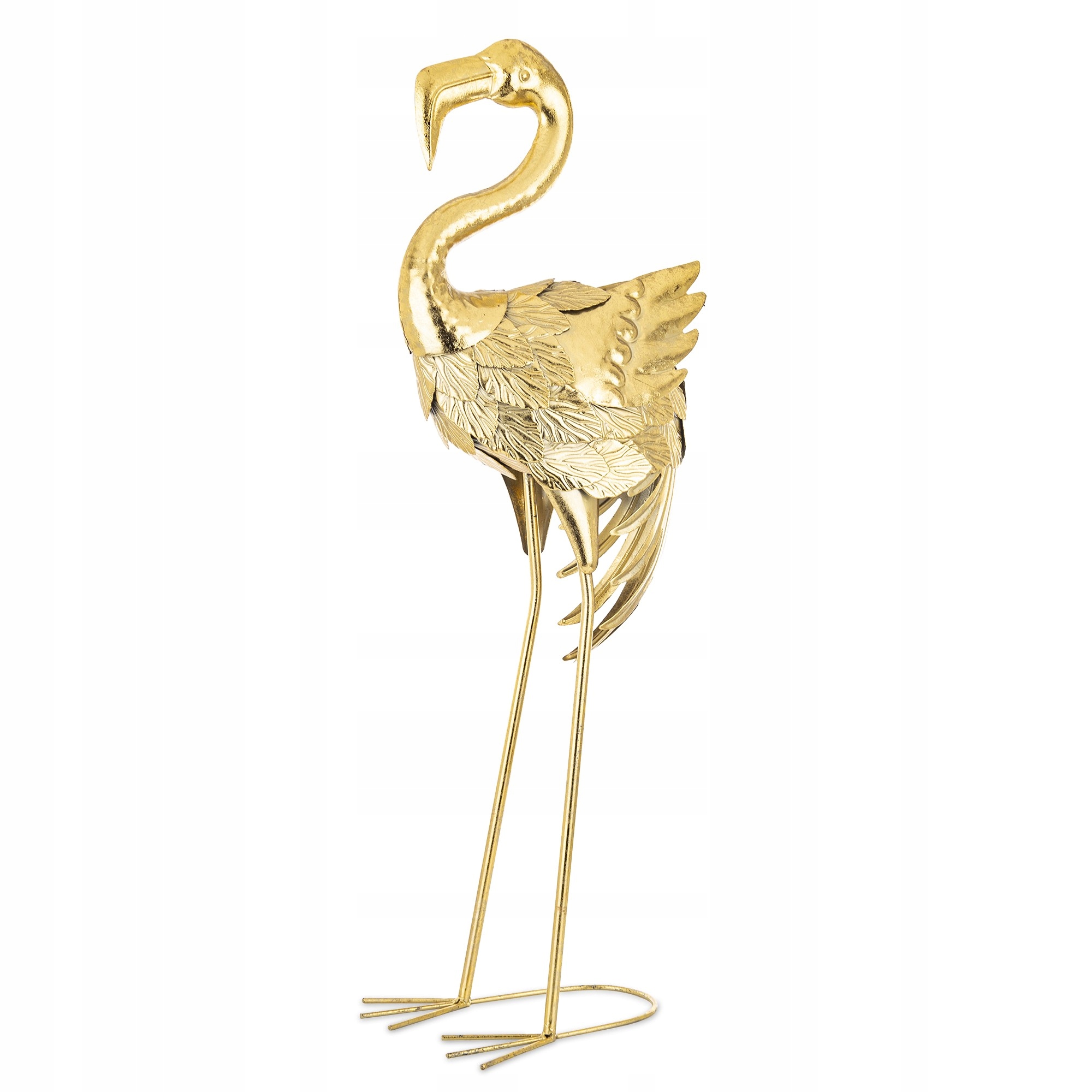 Kovová zlatá figurka Plameniak Ozdoba do záhrady Altánový dom na terasu