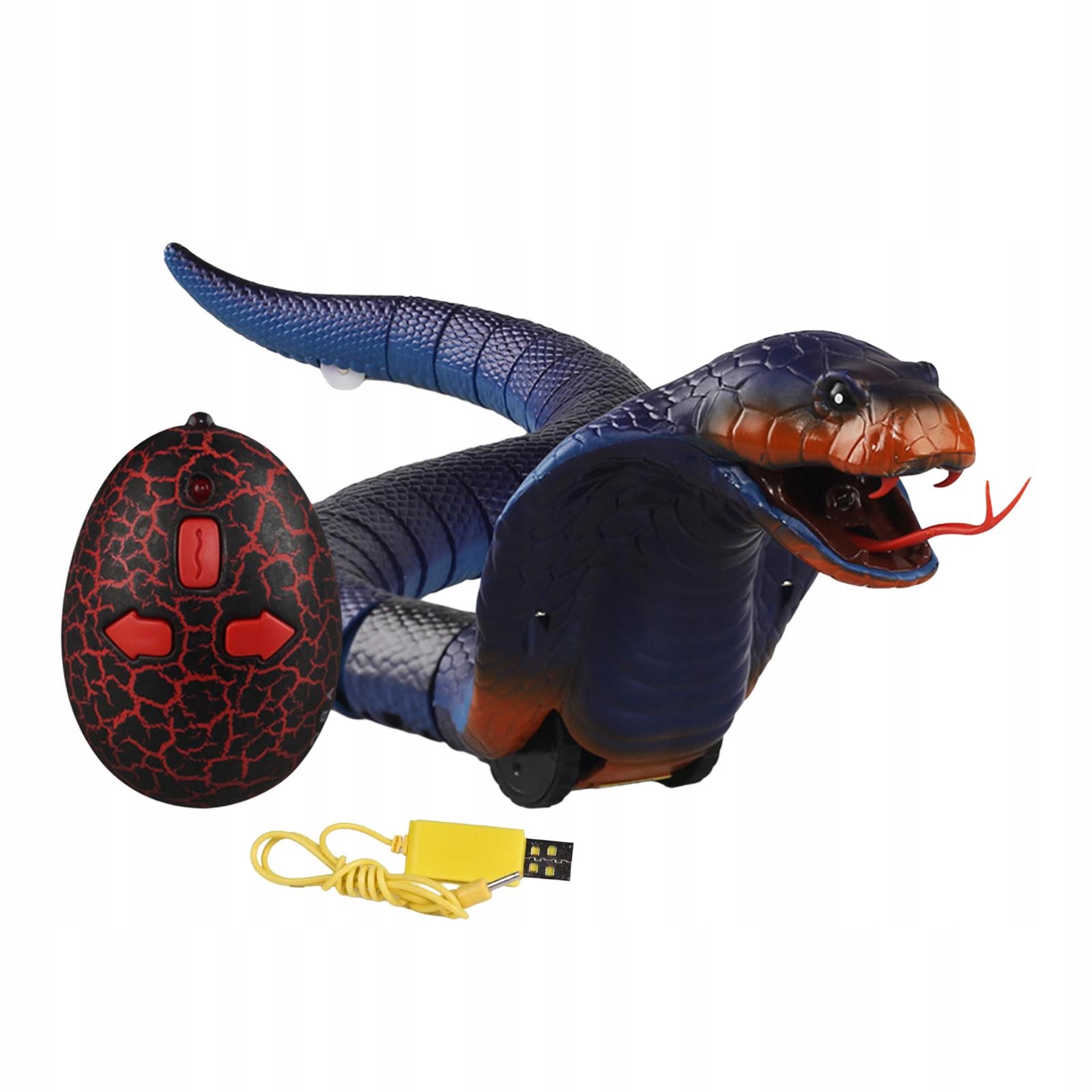Realistic RC Snake Toy USB Rechargeable Snake Scary Trick Toy for Blue Rodzaj do programowania i kodowania
