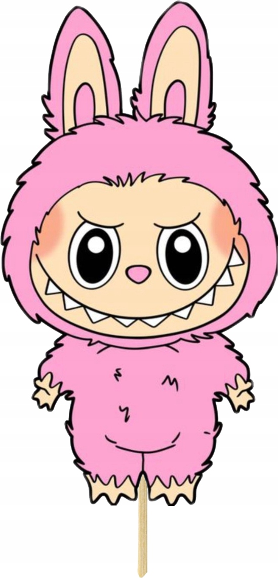 TOPPERY DEKORACJA TORT BABECZKI NA MUFFINKI LABUBU MONSTER LABU-BU 10szt Stan opakowania oryginalne