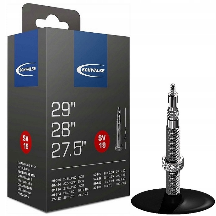 

Dętka Schwalbe Sv 19 27/28 x 1.5-2.4 (40/62-622)
