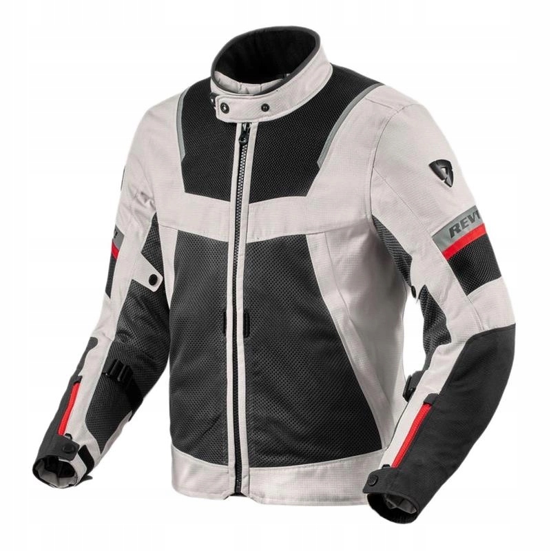 Motocyklová bunda Revit Tornado 4 H2O Silver/black strieborná čierna červená