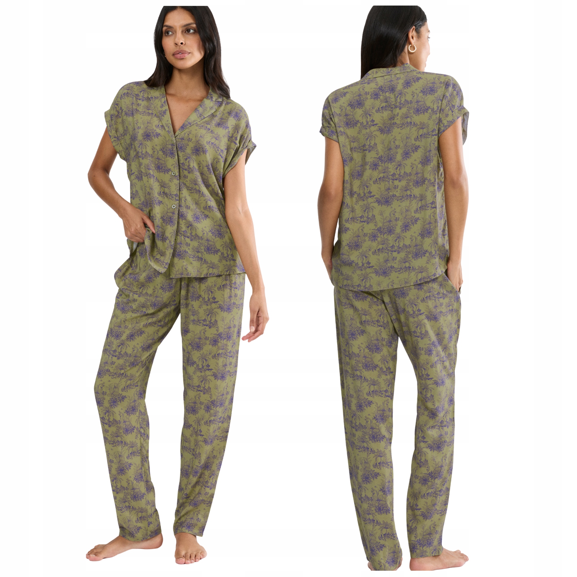 Pyžamo, pohodlná košile na knoflíky, kalhoty Triumph Boyfriend Fit Pw X M010 44