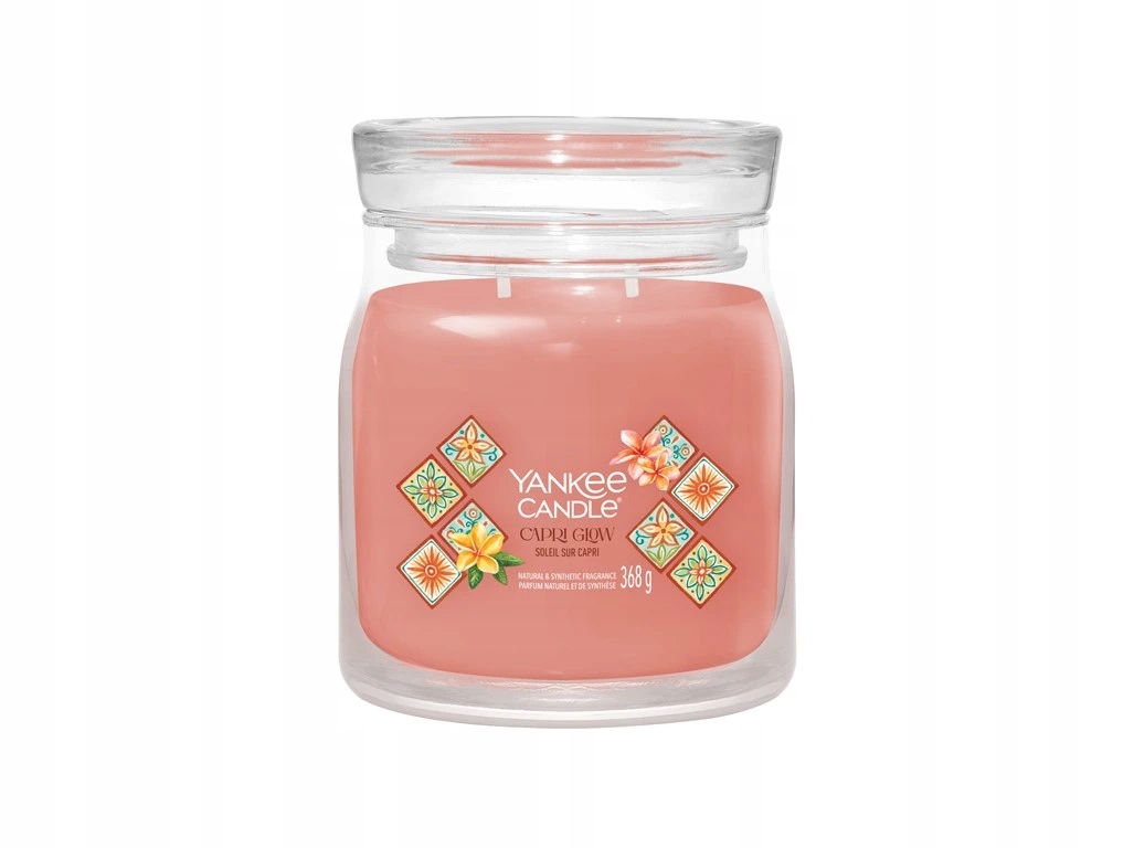 Yankee Candle vonná svíčka Signature ve skle střední Capri Glow 368g
