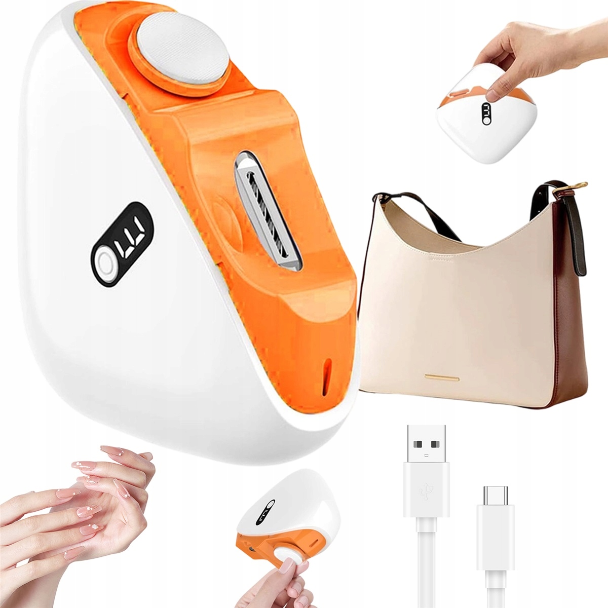 Kleštičky Na Nehty 350MAH Elektrické Automatické S Led Světlem Usb