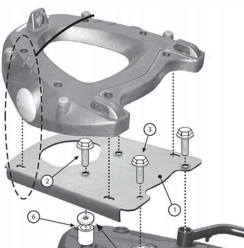 Kappa Stojan Centrálneho Kufra Bmw F 650GS (08-17), F 700GS (13-17), F 800G