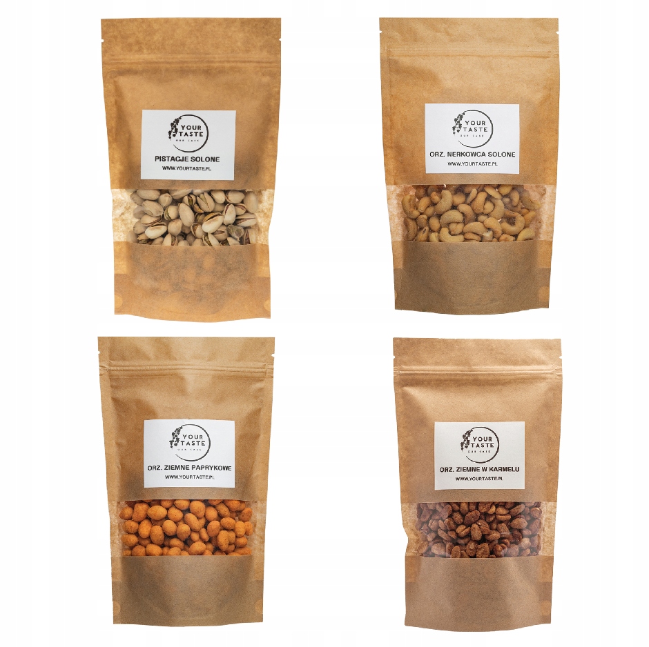 Your Taste Pistácie solené 500g solené Kešu Ořechy 500g karamelové arašídy 5