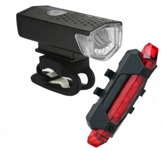 LAMPKA ROWEROWA LED ZESTAW TYŁ PRZÓD USB NA ROWER OŚWIETLENIE ROWEROWE Model hj008-2