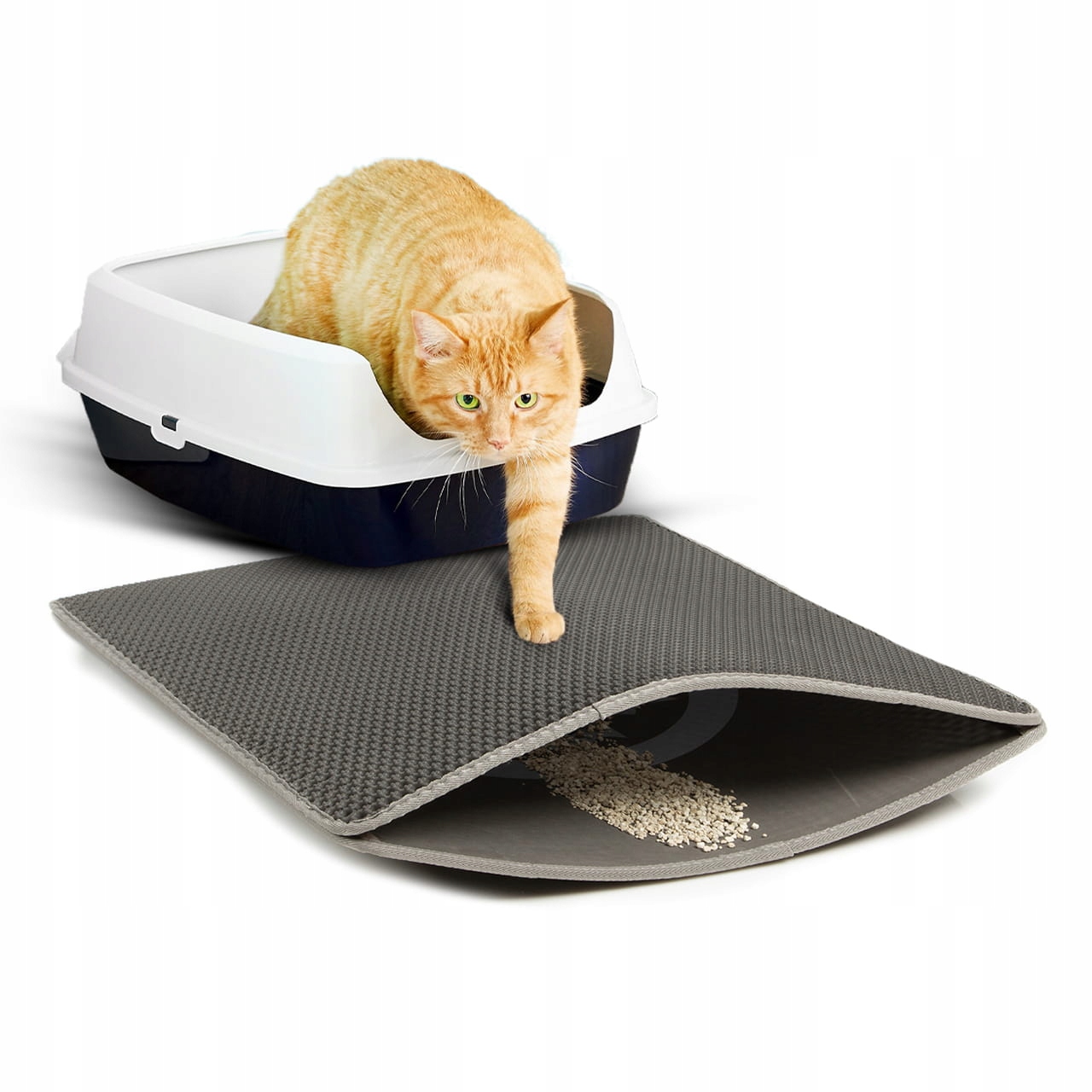 Levně Kouzelná dvouvrstvá podložka pod záchod Canadian Cat černá