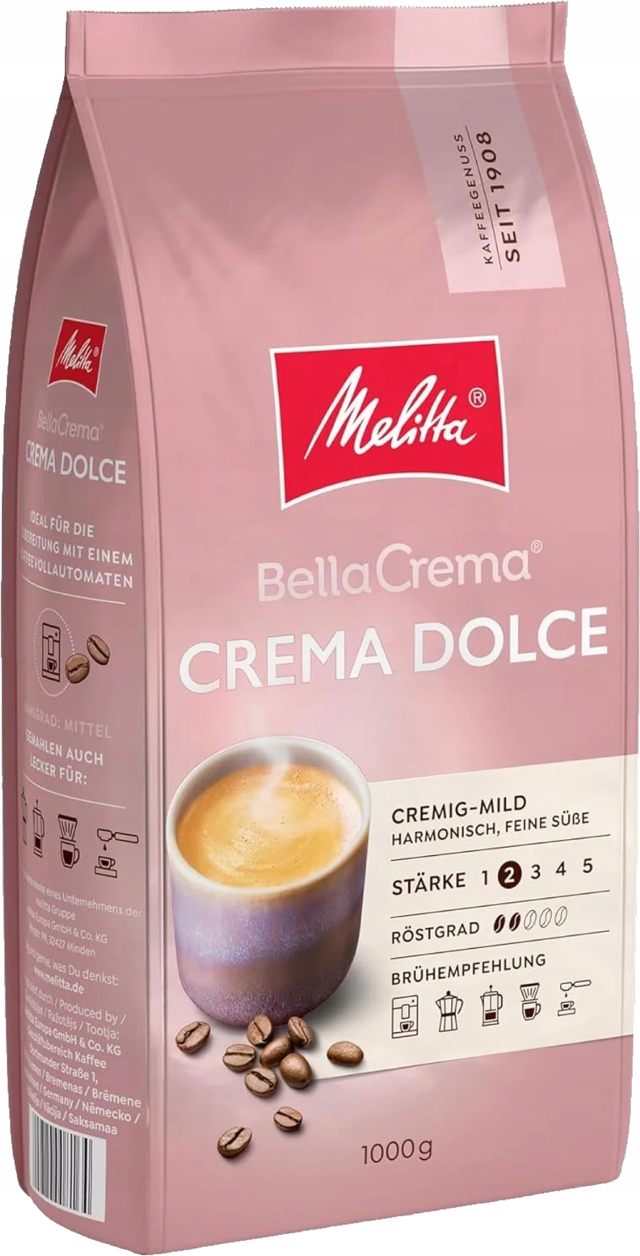Levně Káva Zrnková Melitta Bella Crema Crema Dolce 1 kg