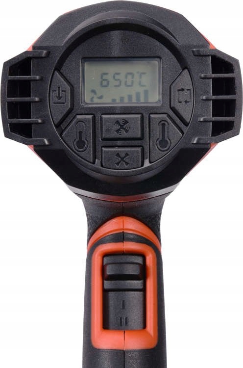 YATO OPALARKA ELEKTRYCZNA 1600W WYŚWIETLACZ LCD BIEGI +5 DYSZ YT-82296 Temperatura maksymalna 650°C