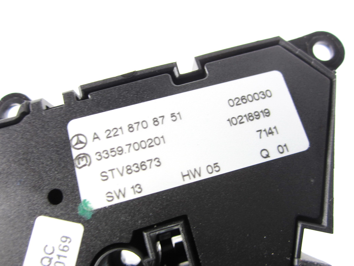Panel control unit kanapy rear right Mercedes W221