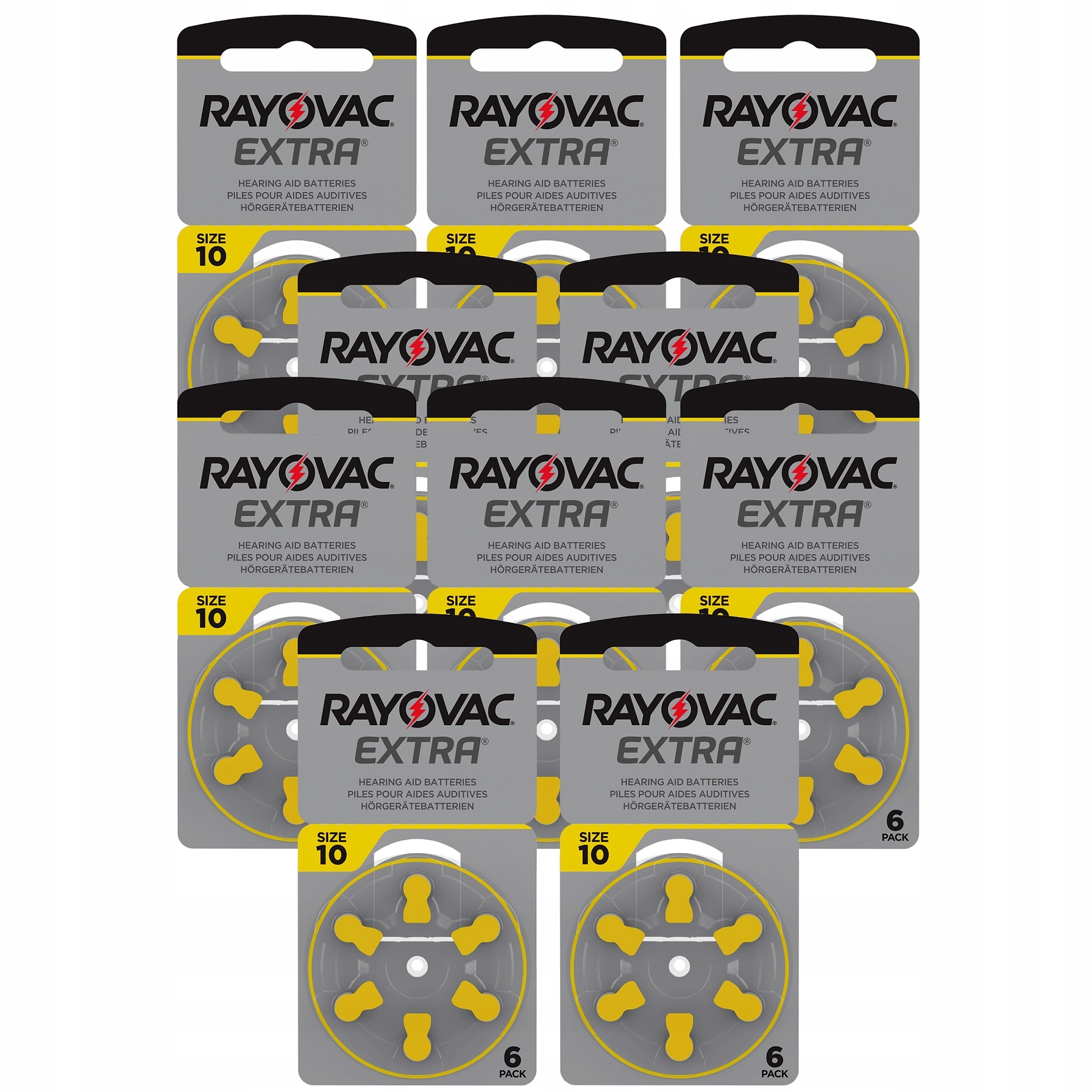 

60x Baterie Słuchowe Rayovac 10 Mf PR70 ZincAir