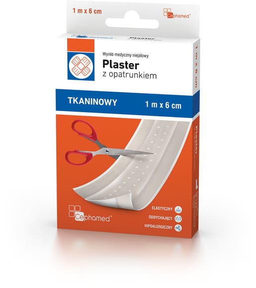 

Plaster tkaninowy z opatrunkiem 1mx6cm