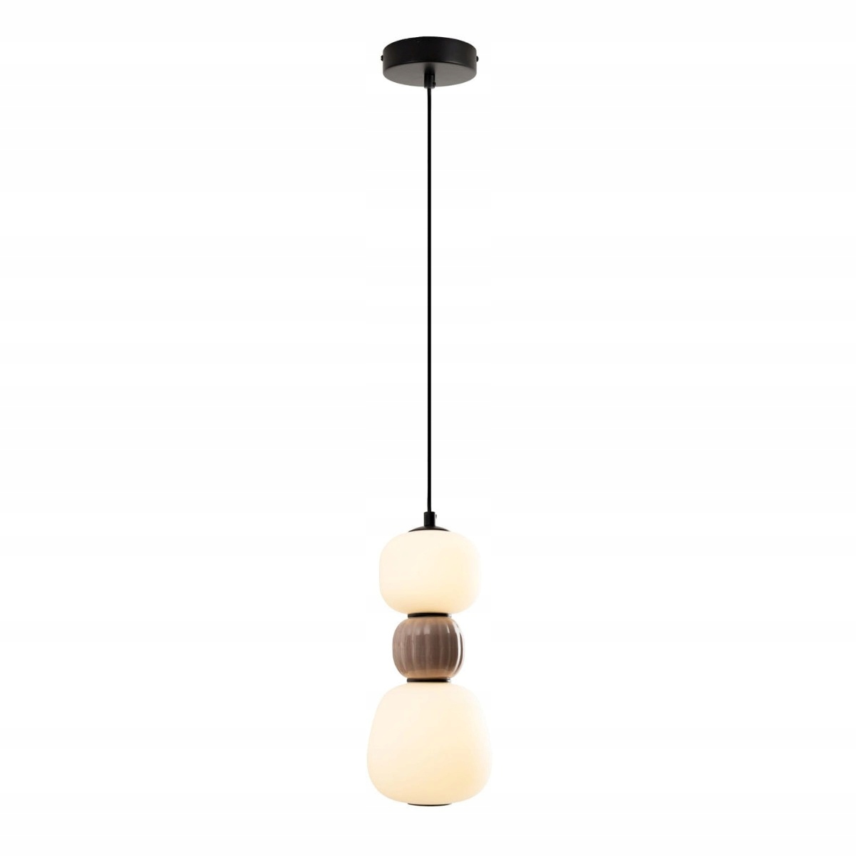 Maxlight Závesná lampa trojitá Led 13W Č-Bra sklenená Modern 3000K