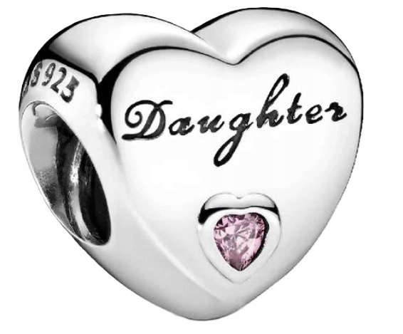 Přívěsek Pandora Srdce Pro Dceru 791726PCZ Stříbrný