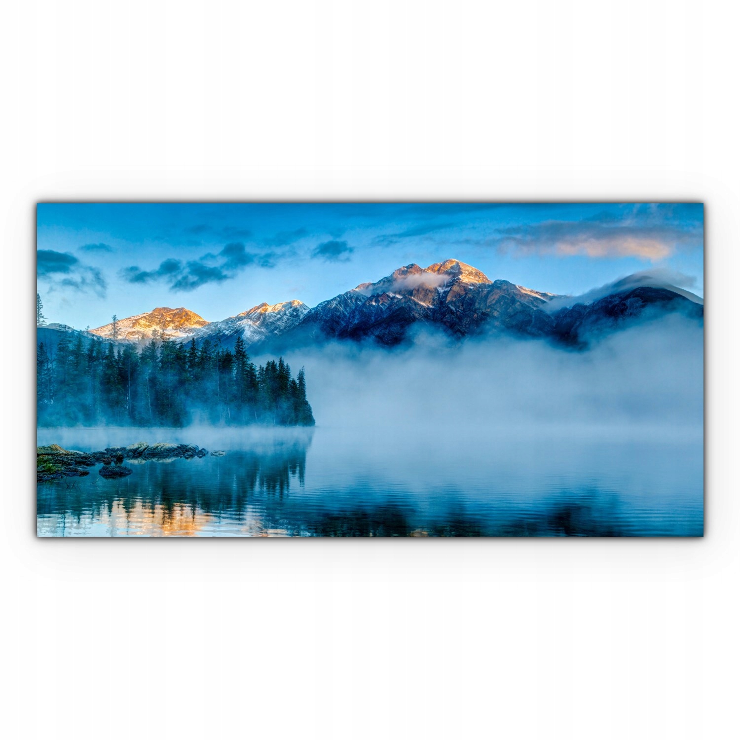 

Nowoczesny Canvas 120x60 Mgła Góry Wschód Słońca