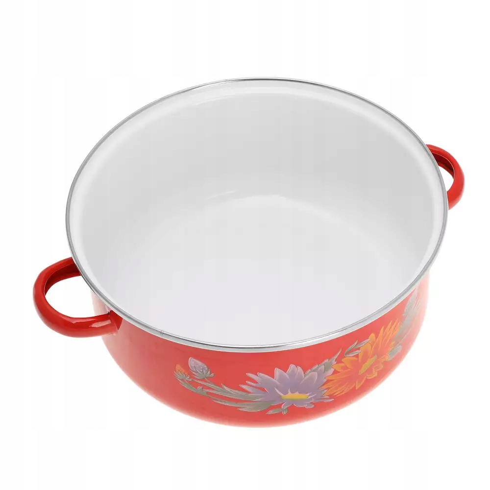 ZESTAW GARNKÓW EMALIOWANYCH 10 ELEMENTÓW CZERWONY Typ powłoki emaliowana