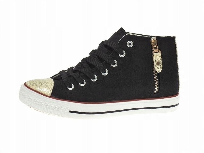 

Trampki wysokie złoty czubek JX-19 black r.40