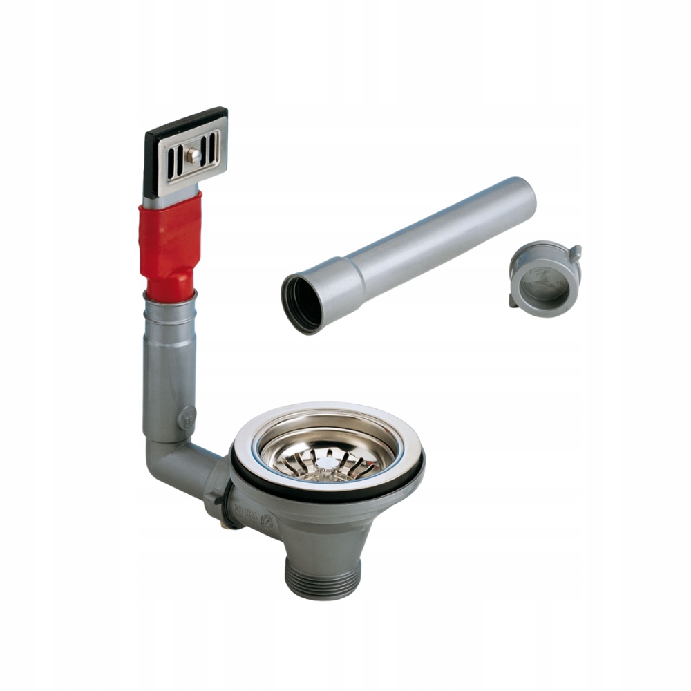 Kuchyňský odtok s obdélníkovým přepadem 11/2" sítko fi 90 mm