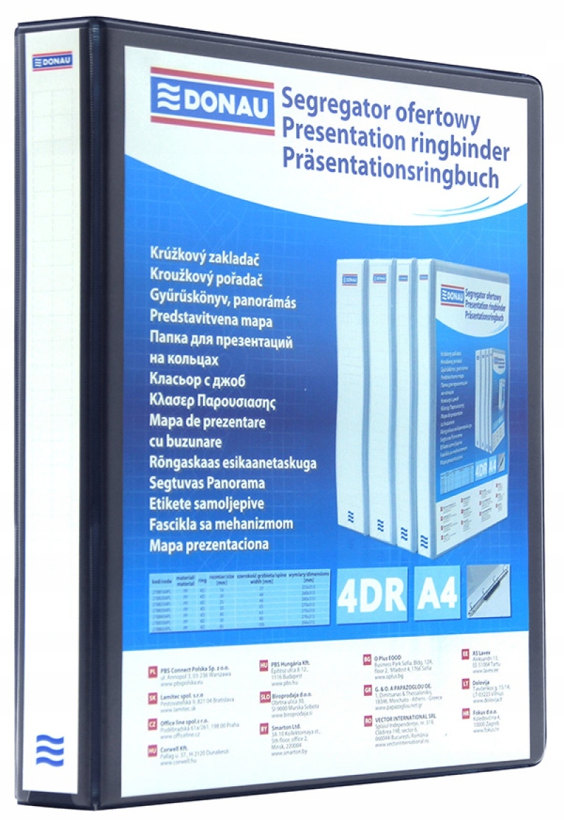 

Segregator ofertowy Pp A4/4RD/40 czarny ringowy