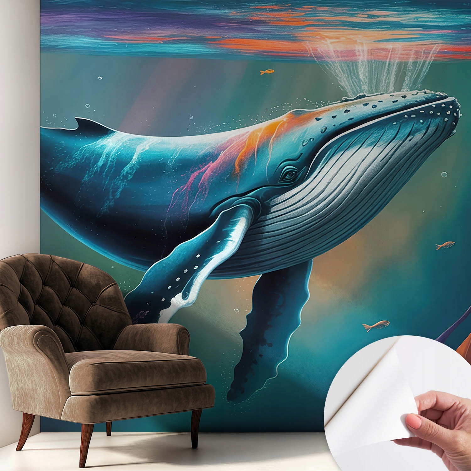 Dekorativní Samolepicí fototapeta do ložnice Mořský obr 250 x 250 cm
