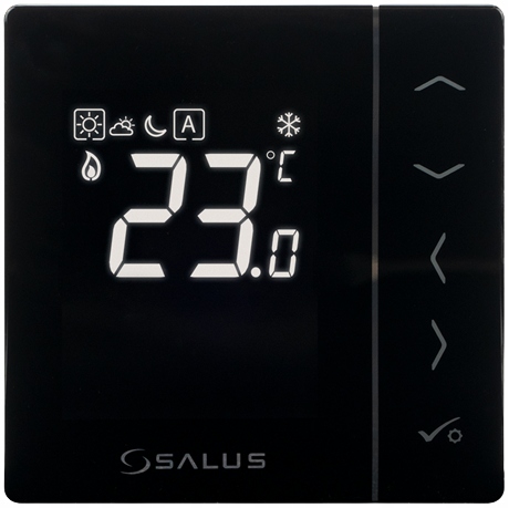 Salus, Denný Regulátor Teploty 230 V, Čierny